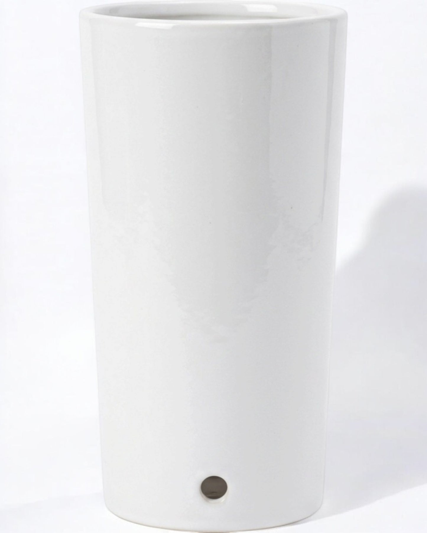 Ymxnd Tall Ceramic Orchid Pot White 18 cm