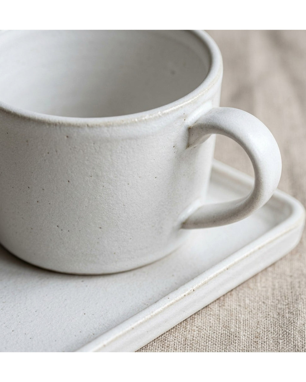 Ymxnd Ceramic Plant Pot Drainage Tray 6 in Matte White