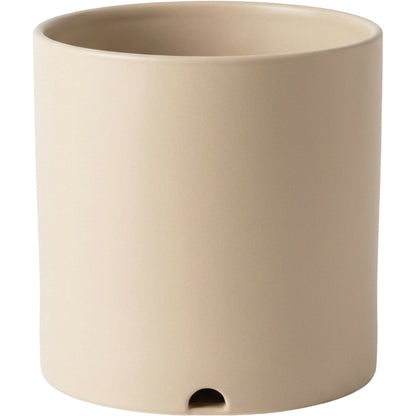Ymxnd Matte Ceramic Planter Beige 15 cm with Drainage