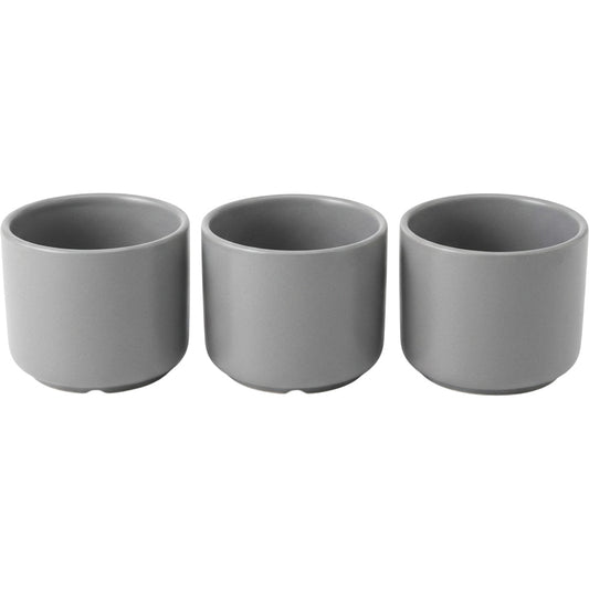 Ymxnd Ceramic Succulent Pot Set 3-Piece Gray 8 cm