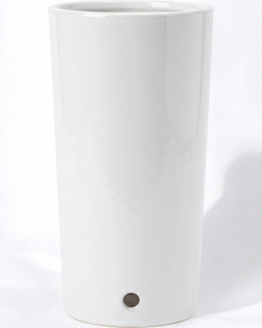 Ymxnd Tall Ceramic Orchid Pot White 18 cm