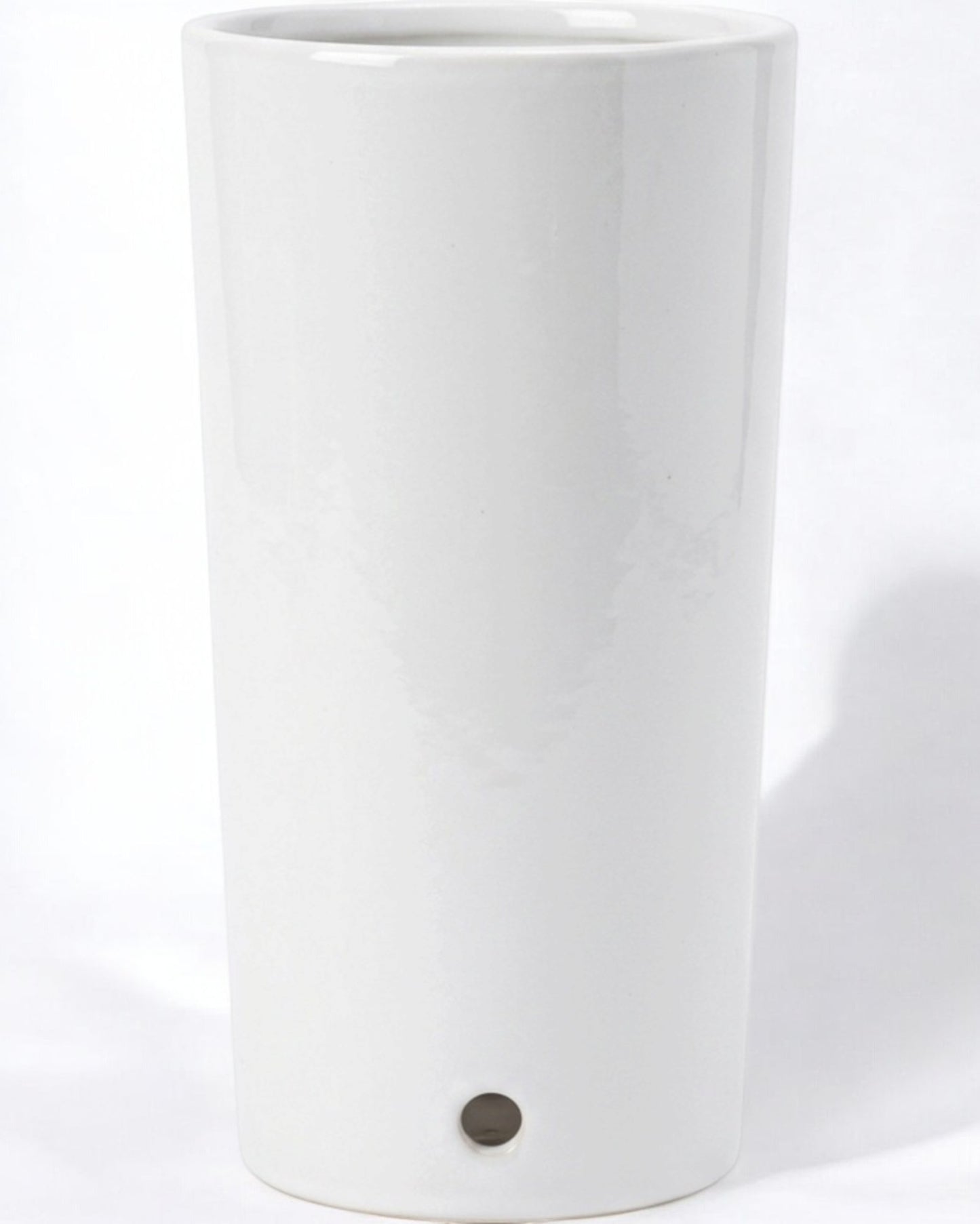 Ymxnd Tall Ceramic Orchid Pot White 18 cm