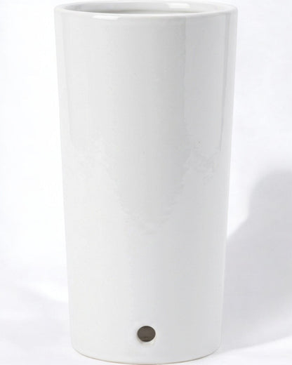 Ymxnd Tall Ceramic Orchid Pot White 18 cm