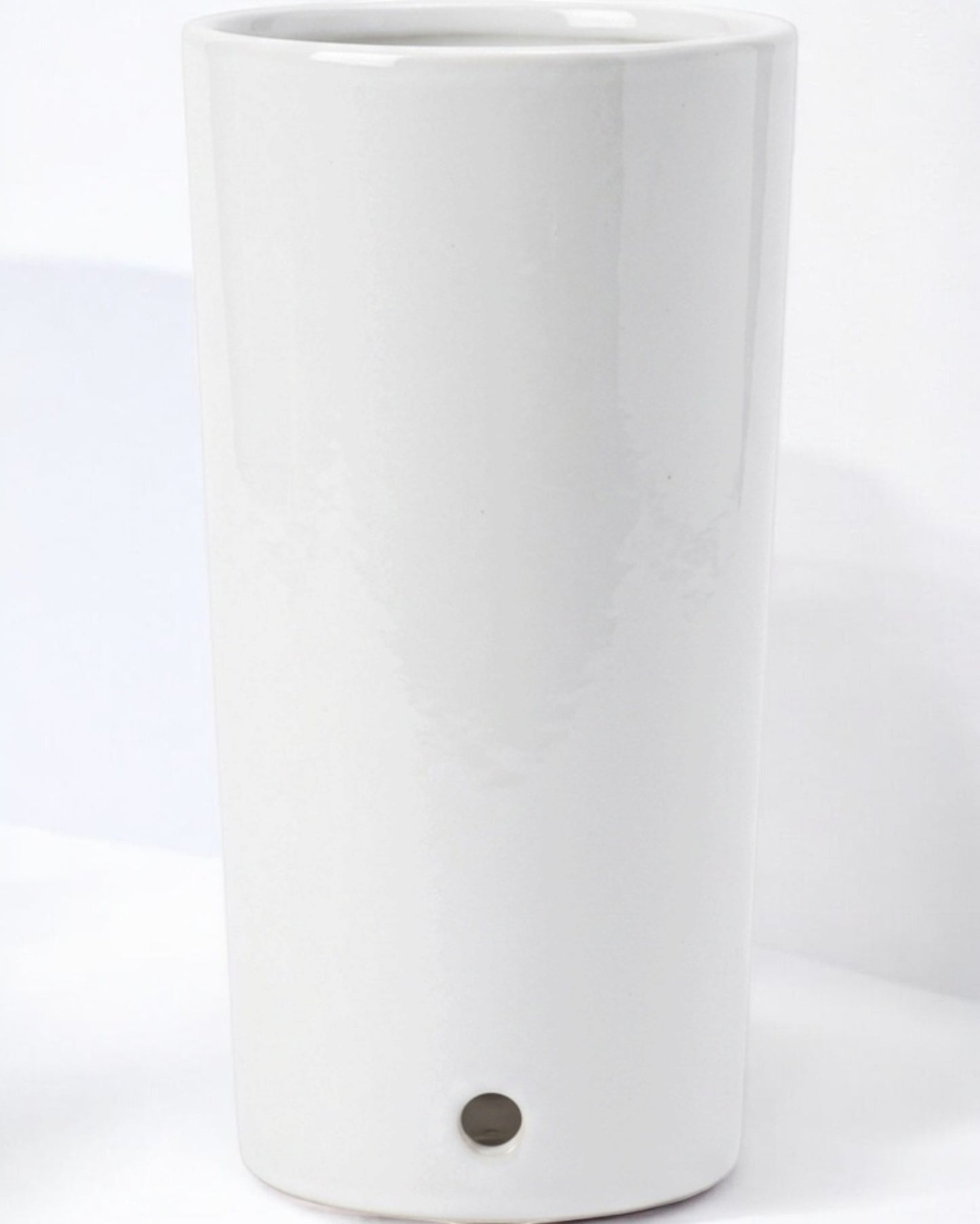 Ymxnd Tall Ceramic Orchid Pot White 18 cm