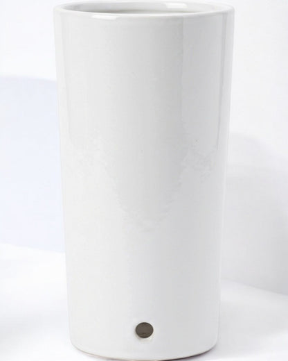 Ymxnd Tall Ceramic Orchid Pot White 18 cm
