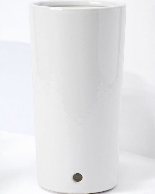 Ymxnd Tall Ceramic Orchid Pot White 18 cm