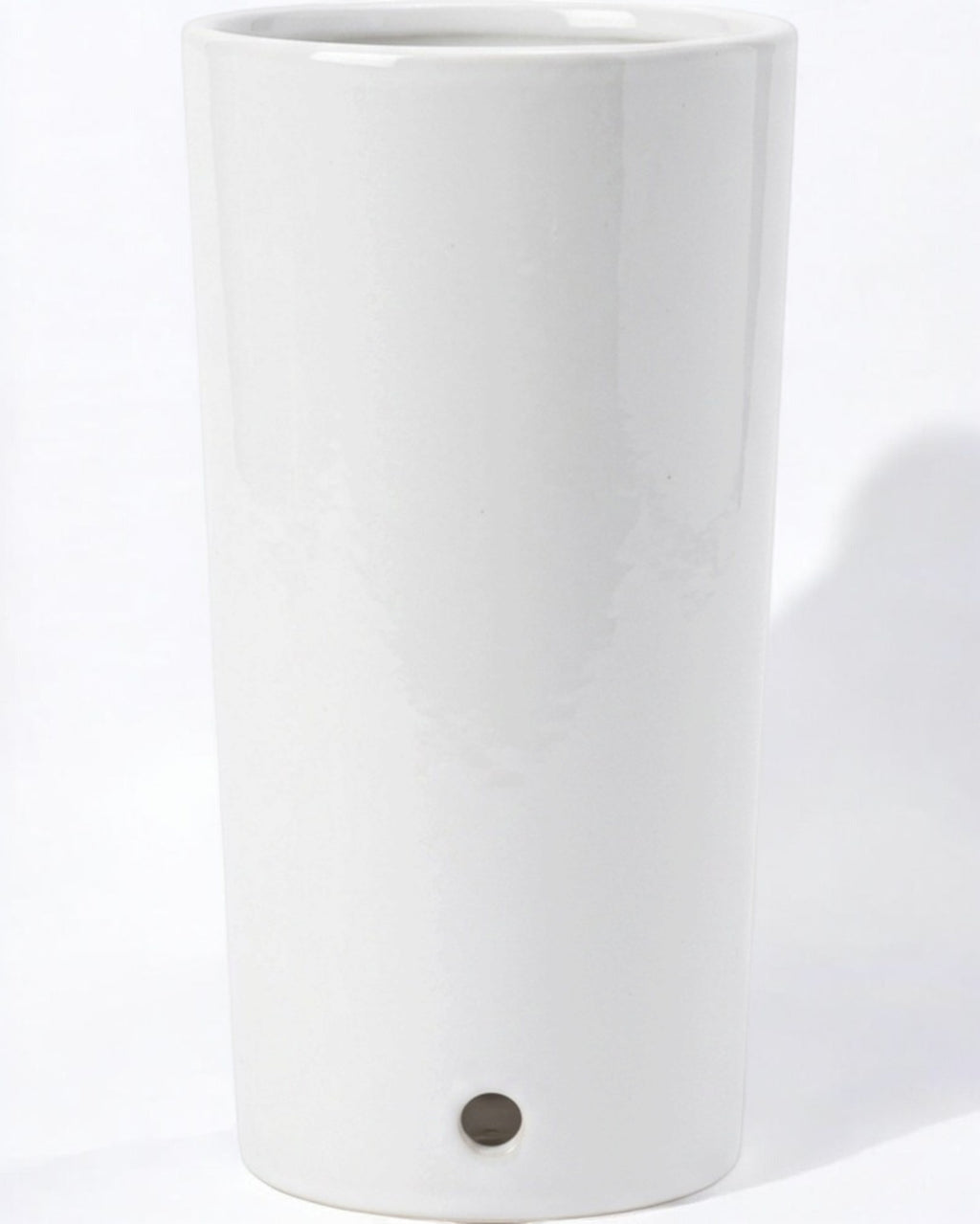Ymxnd Tall Ceramic Orchid Pot White 18 cm
