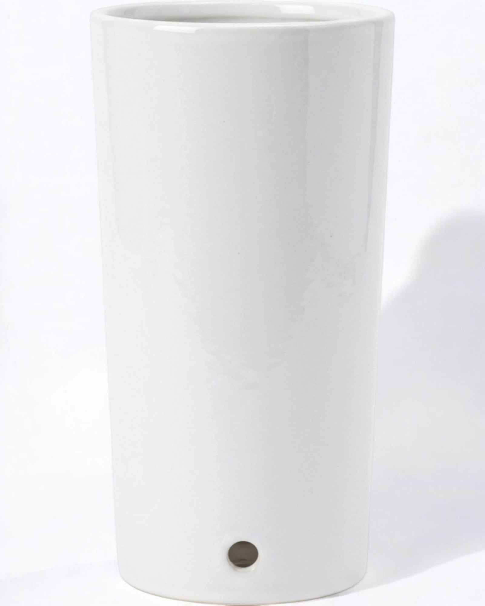Ymxnd Tall Ceramic Orchid Pot White 18 cm