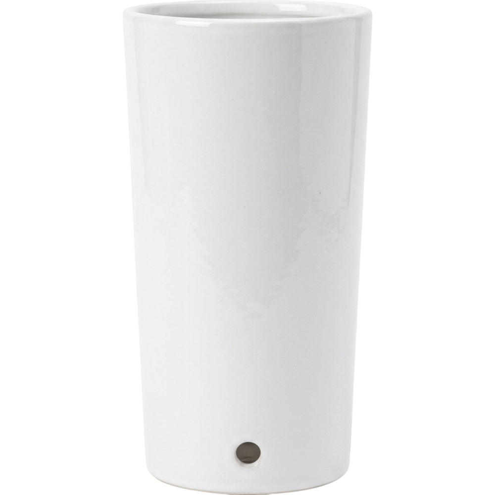 Ymxnd Tall Ceramic Orchid Pot White 18 cm