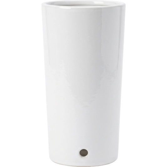 Ymxnd Tall Ceramic Orchid Pot White 18 cm