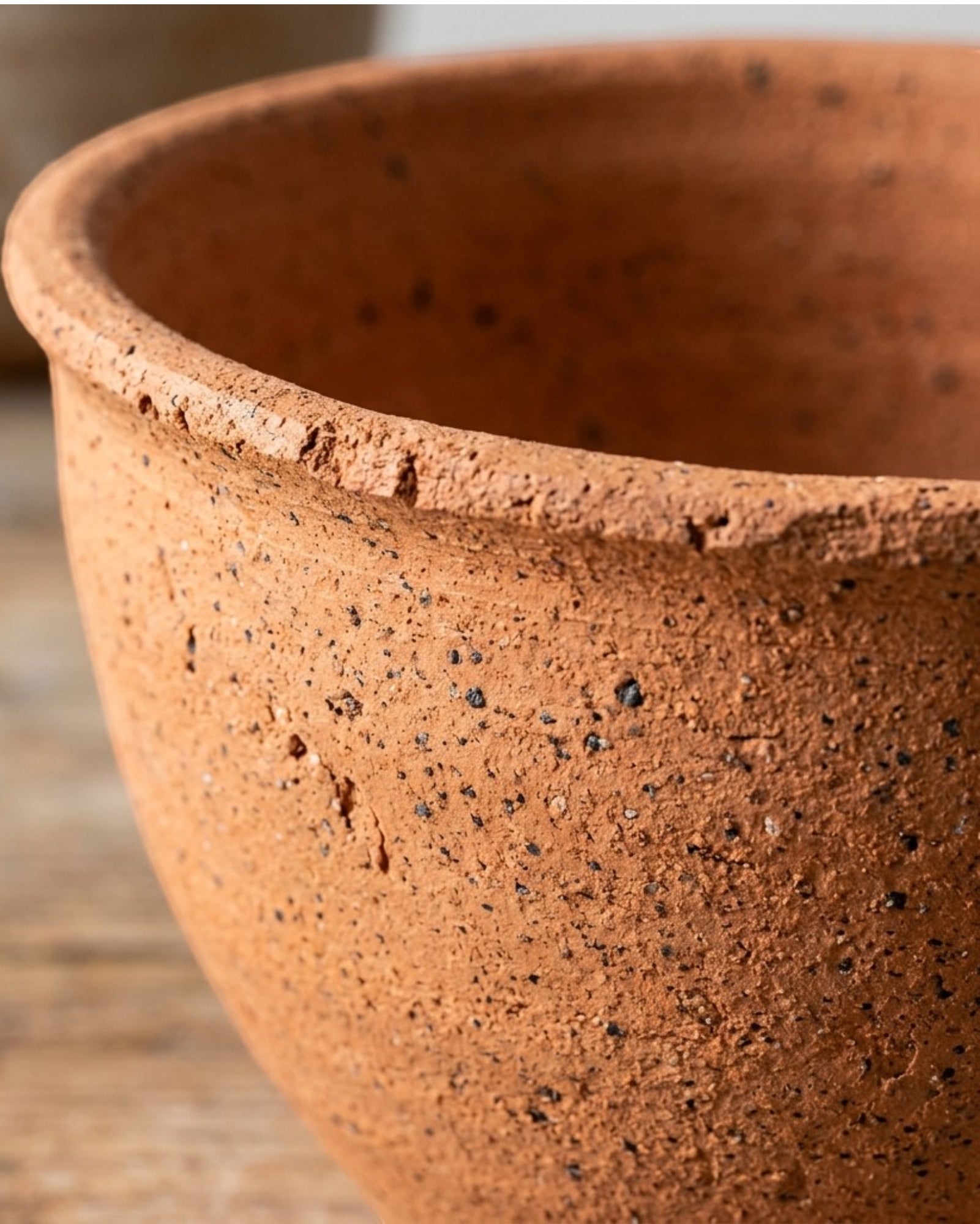 Ymxnd Speckled Ceramic Herb Pots Set of 3 Terracotta
