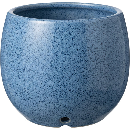 Ymxnd Speckled Ceramic Plant Pot Blue 13 cm
